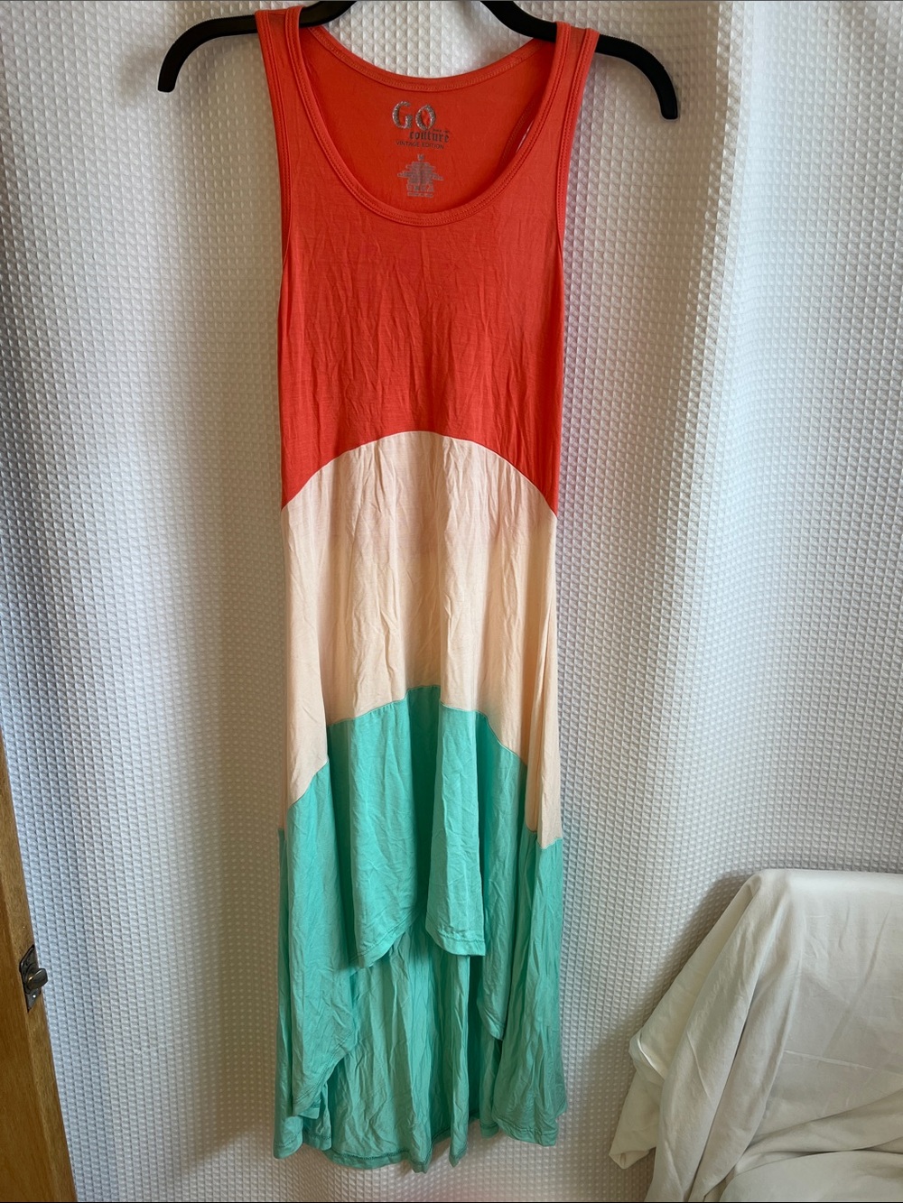 Go Couture Coral Tank Top with Silver Logo-526-024